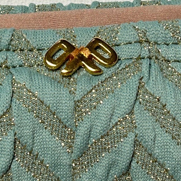 PilyQ Aquarius Hillary High Waist Teeny Green Swimwear Bikini Bottom Size M NWT - Picture 10 of 10